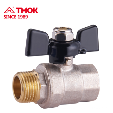 High quality Female*Male thread DN15 brass water ball valve price with small handle